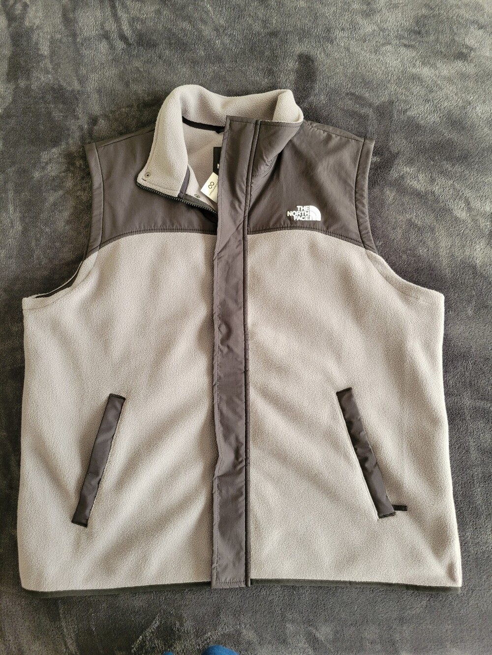 North Face Men's Gray Fleece Vest XL